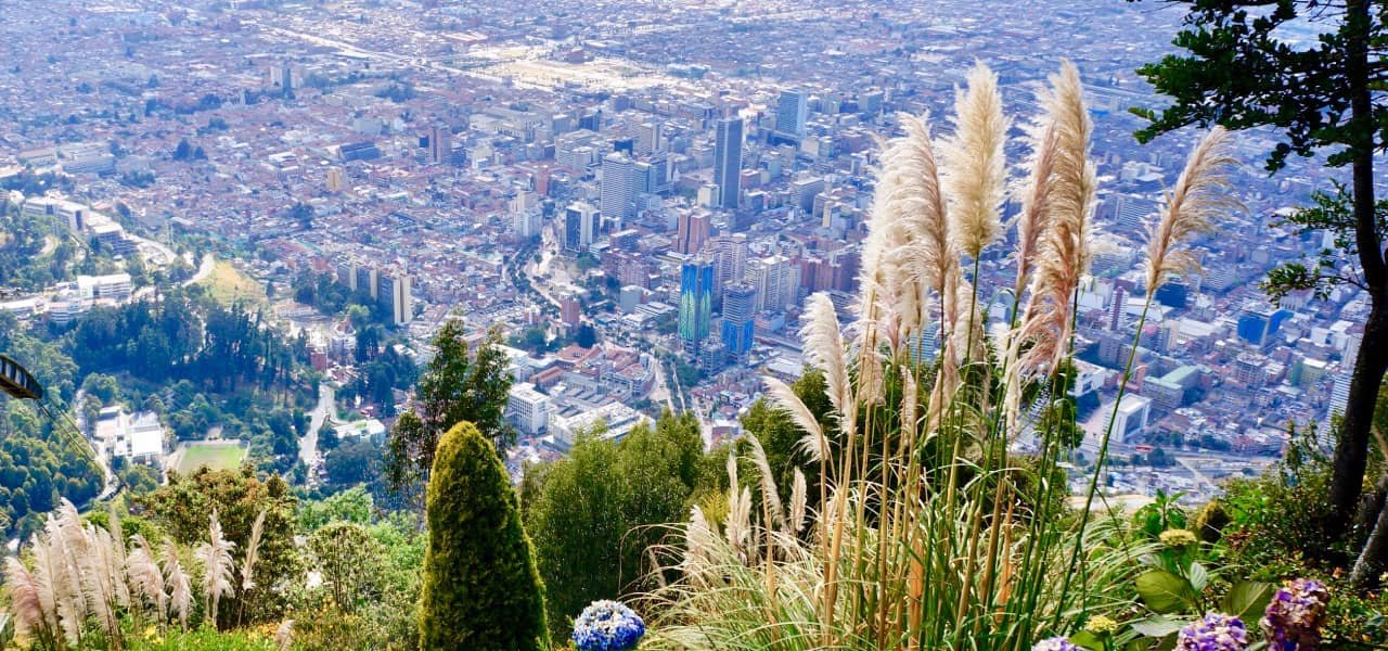panoramic view of bogotá from the eastern hills
