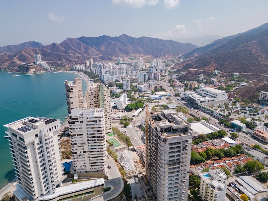 Santa Marta on Sea Coast in Colombia