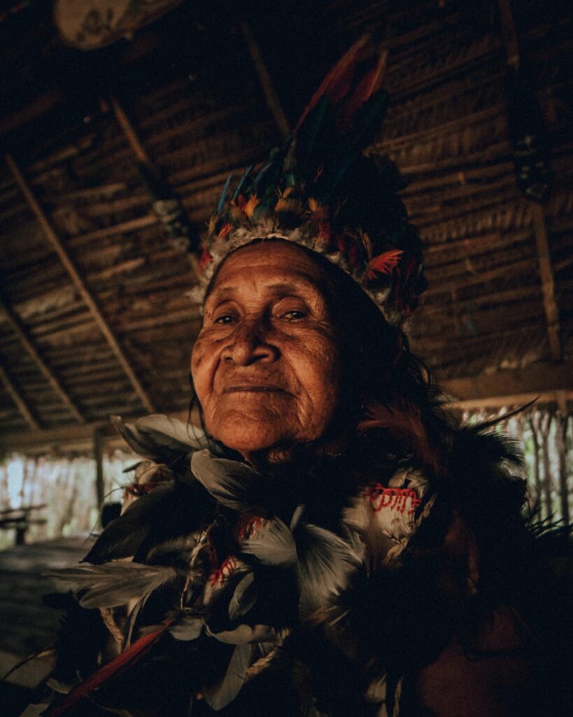 Elderly Woman in Traditional Clothing